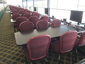 Clubhouse level seating at Canterbury Park.